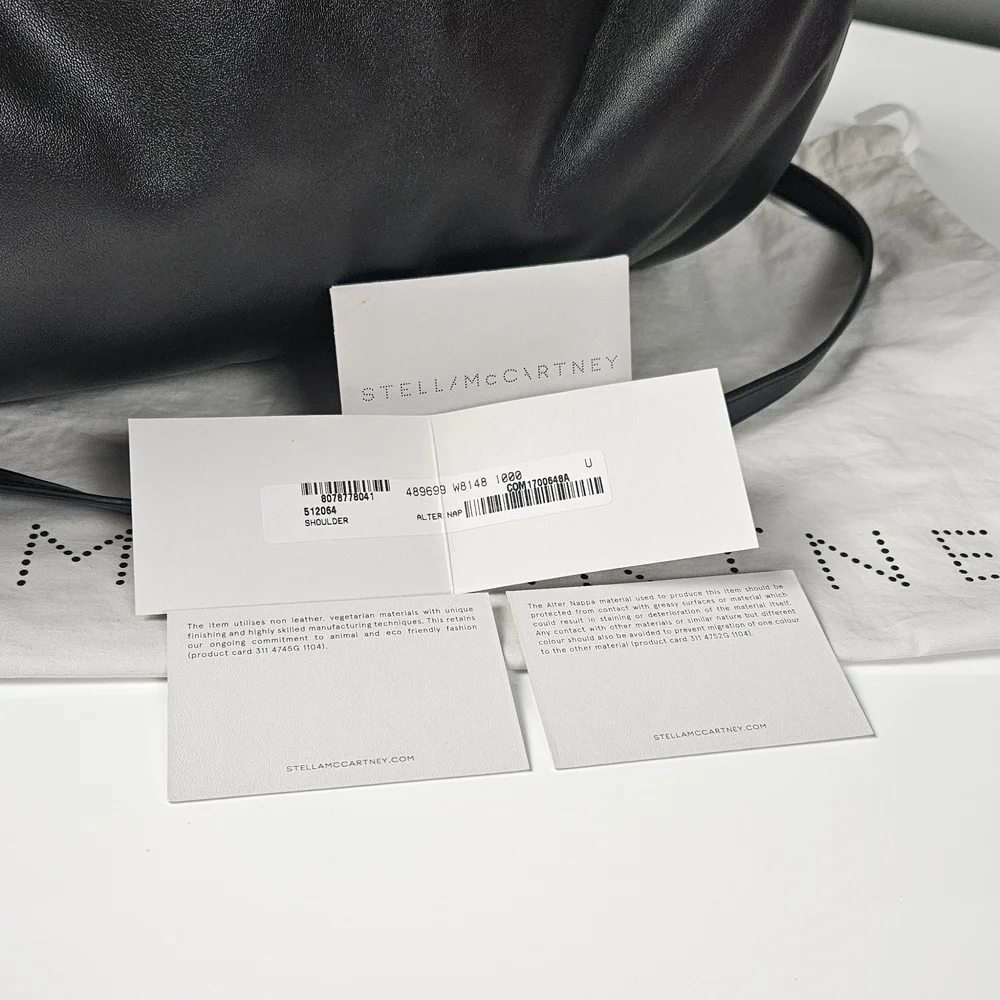 Stella McCartney Alter Nappa Weekend Travel Crossbody Duffle Bag Black Gold - Picture 9 of 13